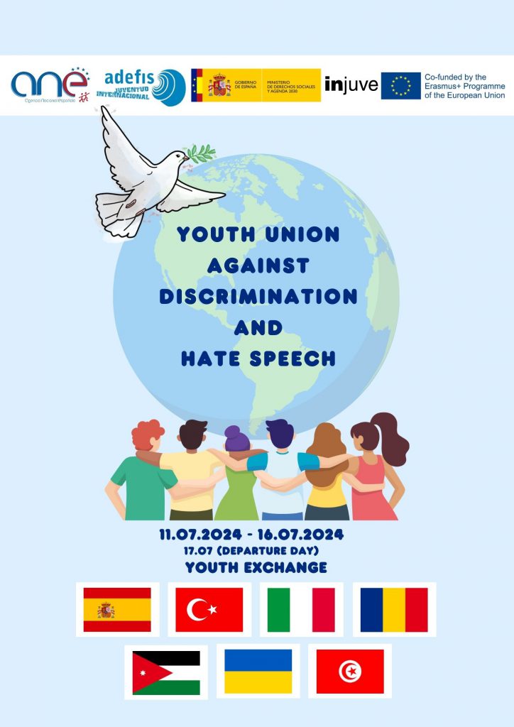 Progetto Erasmus+  YOUTH UNION AGAINST DISCRIMINATION AND HATE SPEECH – In corso a Madrid